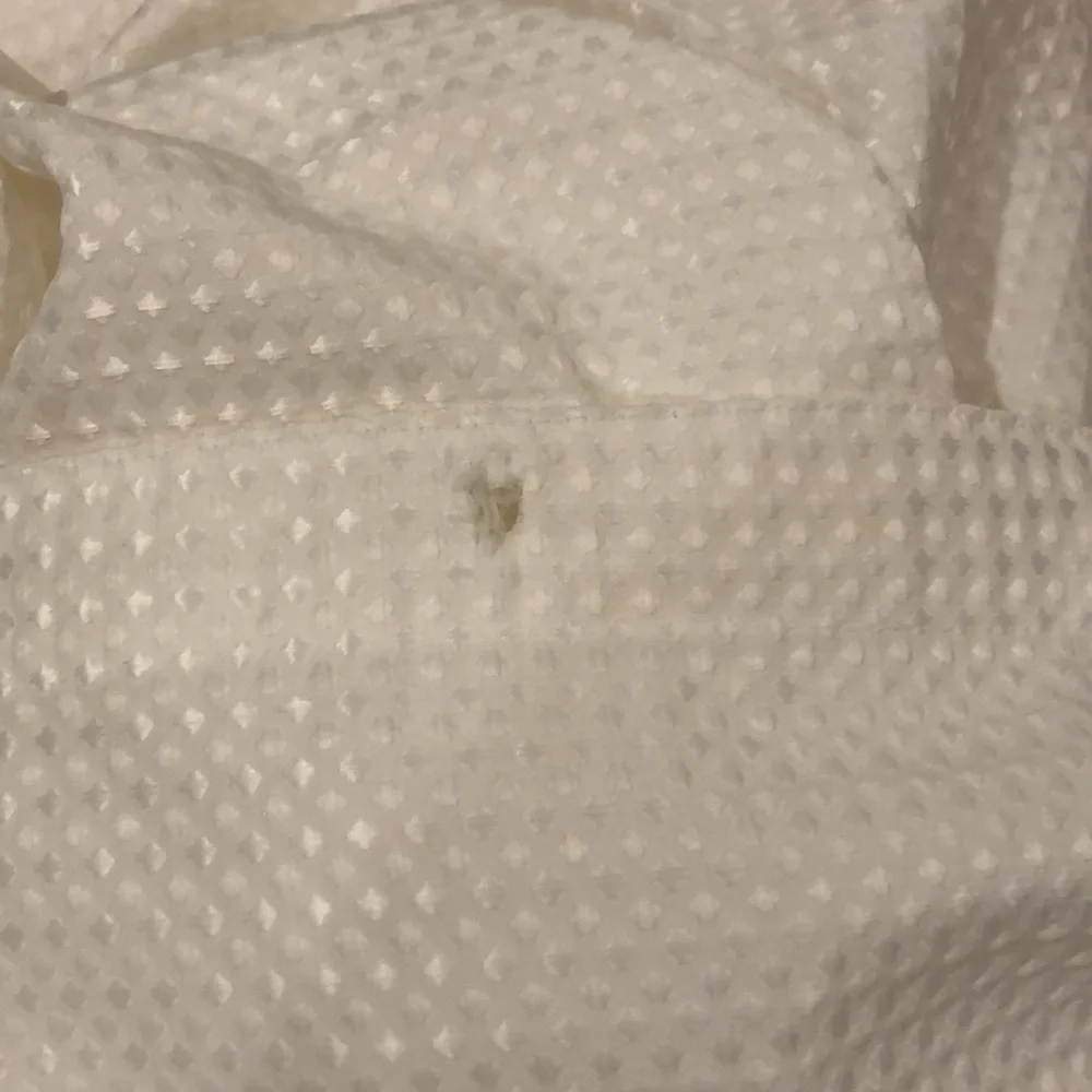 White Patterned Shower Curtain